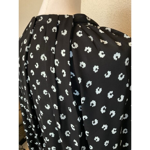 LOFT, Women’s, Dress, Long Sleeve, Elastic Waist, Black & Mint Green, Size: 6 - Picture 11 of 16